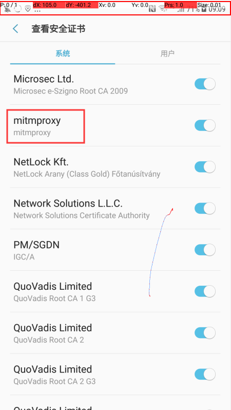 安装Mitmproxy的证书为安卓系统证书